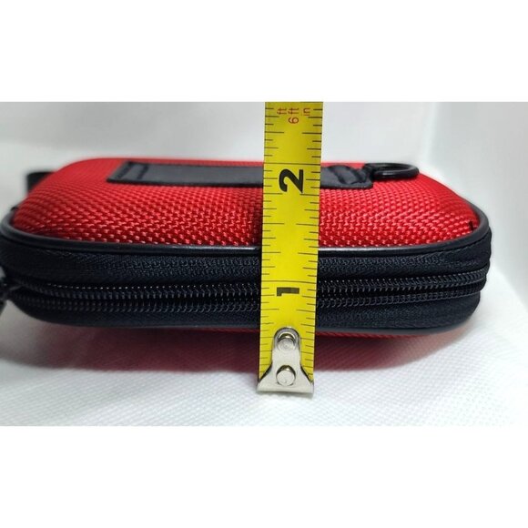 Durable Red Camera Bag/Wallet with Belt Clip and Hand Bracelet - Hard Shell - Picture 10 of 16